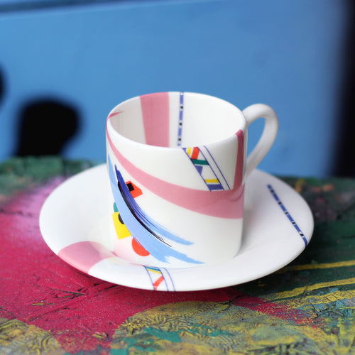 80s Espresso Cup and Saucers