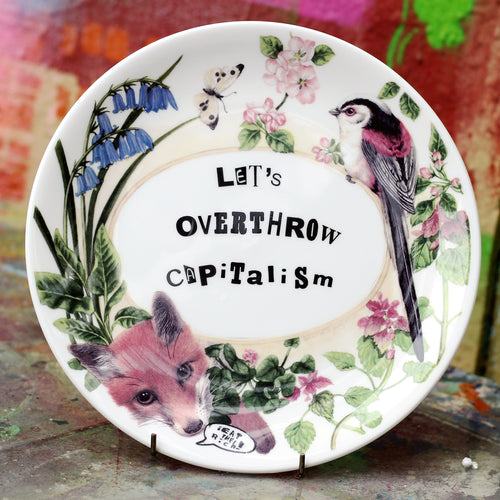 Let's Overthrow Capitalism Plate