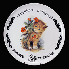 Sometimes Antisocial Always Anti-fascist Large Plate