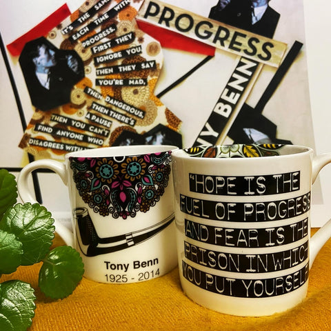 Tony Benn "Progress" A3 Print