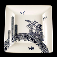 Deconstructed Willow Pattern Square Plate